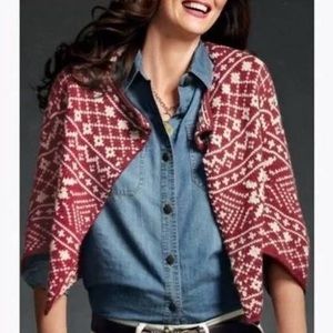 CAbi 971 Fair Isle Shrug Cardigan